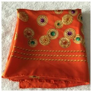 Saint Laurent Multi Jewelry Color Silk Scarf/Wrap